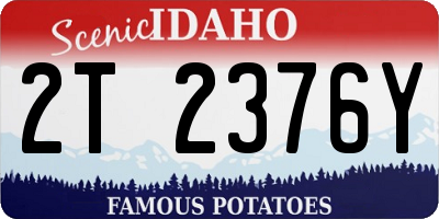 ID license plate 2T2376Y