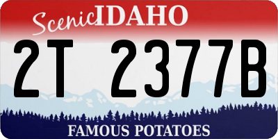 ID license plate 2T2377B