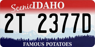 ID license plate 2T2377D