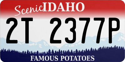 ID license plate 2T2377P