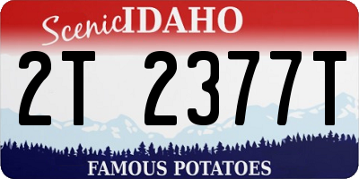 ID license plate 2T2377T