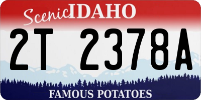 ID license plate 2T2378A