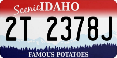 ID license plate 2T2378J