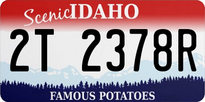 ID license plate 2T2378R