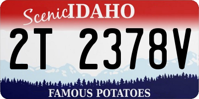 ID license plate 2T2378V
