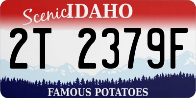 ID license plate 2T2379F