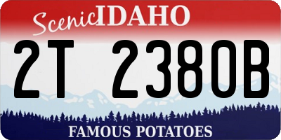 ID license plate 2T2380B