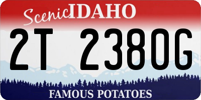 ID license plate 2T2380G