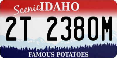 ID license plate 2T2380M