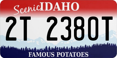 ID license plate 2T2380T