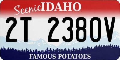 ID license plate 2T2380V