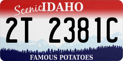 ID license plate 2T2381C