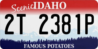 ID license plate 2T2381P