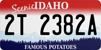 ID license plate 2T2382A