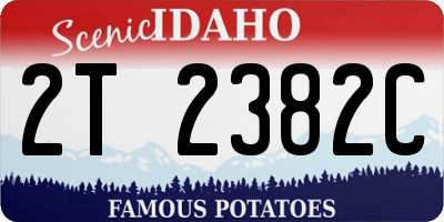 ID license plate 2T2382C