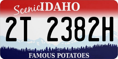ID license plate 2T2382H