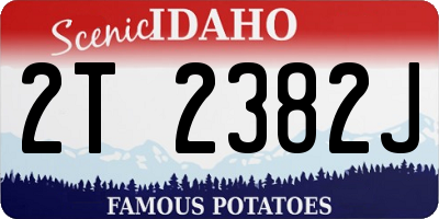 ID license plate 2T2382J