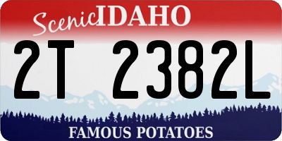 ID license plate 2T2382L