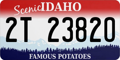 ID license plate 2T2382O