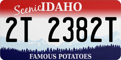 ID license plate 2T2382T