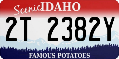 ID license plate 2T2382Y