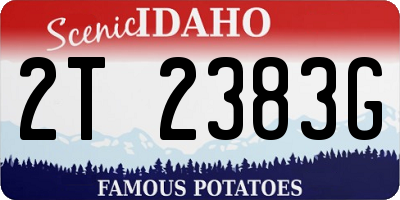 ID license plate 2T2383G