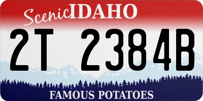 ID license plate 2T2384B