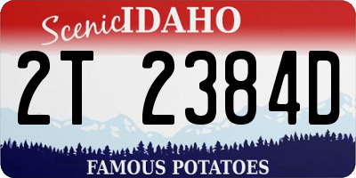 ID license plate 2T2384D