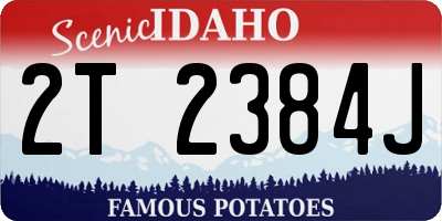 ID license plate 2T2384J