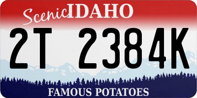 ID license plate 2T2384K