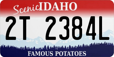 ID license plate 2T2384L