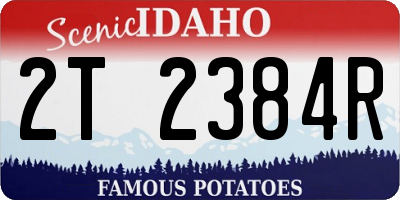 ID license plate 2T2384R