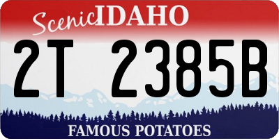ID license plate 2T2385B