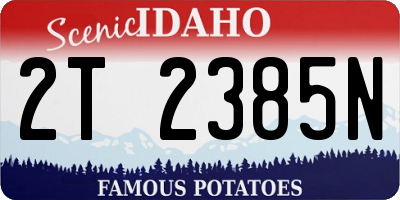 ID license plate 2T2385N