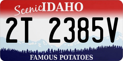 ID license plate 2T2385V