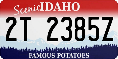 ID license plate 2T2385Z