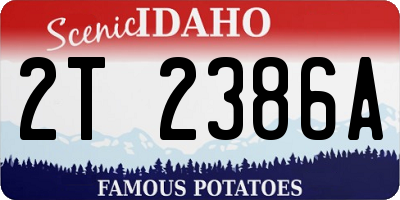 ID license plate 2T2386A