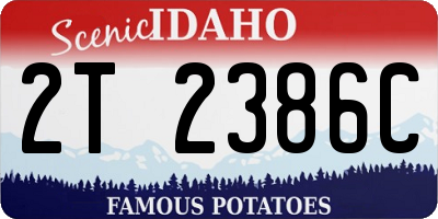 ID license plate 2T2386C