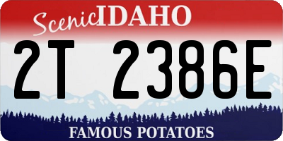 ID license plate 2T2386E