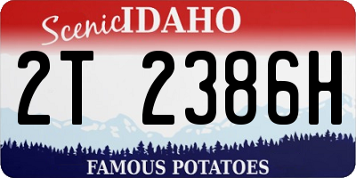 ID license plate 2T2386H