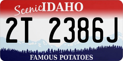 ID license plate 2T2386J