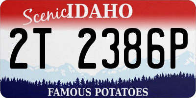 ID license plate 2T2386P