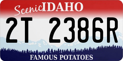 ID license plate 2T2386R
