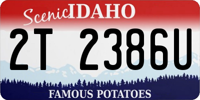 ID license plate 2T2386U