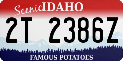 ID license plate 2T2386Z