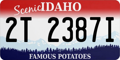 ID license plate 2T2387I
