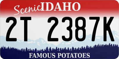 ID license plate 2T2387K