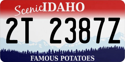ID license plate 2T2387Z