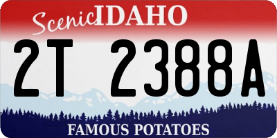 ID license plate 2T2388A