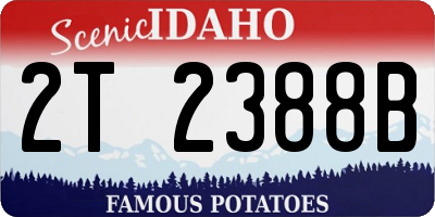 ID license plate 2T2388B